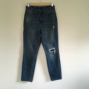 Judy Blue Boyfriend Fit Medium Wash Jeans Womens Sz 7/28 Stretch Distressed